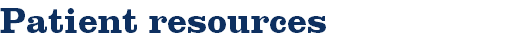 Patient resources